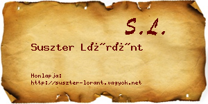 Suszter Lóránt névjegykártya